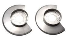Kentrol 30502 - Jeep CJ Disc Brake Dust Cover Pair 78-86 CJ Polished Silver
