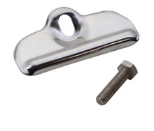 Kentrol 30499 - Jeep CJ Battery Tray Clamp 76-86 CJ Polished Silver