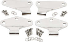 Kentrol 30580 - Jeep JK Body Door Hinge Set 4 Pieces 2 Door 07-18 Wrangler JK Polished Silver