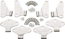 Kentrol 30581 - Jeep JK Body Door Hinge Set 8 Pieces 4 Door 07-18 Wrangler JK Polished Silver