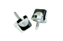 Kentrol 30510 - Jeep CJ/YJ Windshield Knobs Pair 76-95 CJ and Wrangler YJ Polished Silver