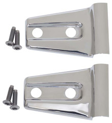 Kentrol 30019 - Jeep JK Hood Hinge Overlays Pair 07-18 Wrangler JK Polished Silver