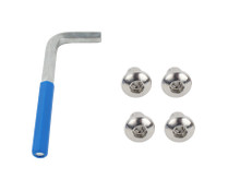 Kentrol 30713 - Jeep JK JK OEM Anti-Theft Door Nuts 2 Door 07-18 Wrangler JK Polished Silver