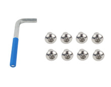 Kentrol 30712 - Jeep JK JK OEM Anti-Theft Door Nuts 4 Door 07-18 Wrangler JK Polished Silver