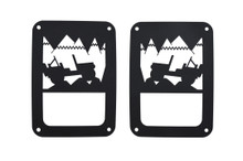 Kentrol 80702 - Jeep JK Heritage Taillight Guard 07-18 Wrangler JK Textured Black