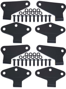 Kentrol 80581 - Jeep JK Body Door Hinge Set 8 Pieces 4 Door 07-18 Wrangler JK Textured Black