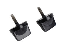 Kentrol 50510 - Jeep CJ/YJ Windshield Knobs Pair 76-95 CJ and Wrangler YJ Powdercoat Black