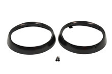 Kentrol 50537 - Jeep CJ Headlight Bezels Pair 72-86 CJ Powdercoat Black