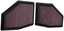 K&N 33-3155 - 2020 BMW M550i 4.4L V8 Replacement Air Filter (2 Per Box)