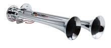 Kleinn Air Horns 102 - Kleinn Chrome Dual Horn/ 15In/12.25In - Chrome-Plated Zinc Alloy