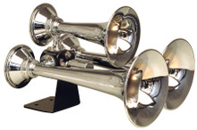 Kleinn Air Horns 501 - Kleinn Chrome Triple Horn/ 13.5In/11.75In/8.5In - Chrome-Plated Spun Copper