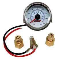 Kleinn Air Horns 1023 - Kleinn Panel Mount/ Illuminated/ 160 PSI/ Dual Needle Air Pressure Gauge