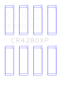 King Engine Bearings CR4280XP0.5 - King Subaru WRX/STi EJ20/EJ22/EJ25 48mm Rod (Size +0.5) Performance Rod Bearing Set