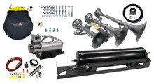 Kleinn Air Horns SDKIT17-734STL - Kleinn 17-22 Ford F-250/ F-350 Onboard Air System w/ Model 730 Horns