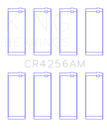 King Engine Bearings CR4256AM - King Chrysler 148/148 Turbo DOHC 16V/Jeep 148 DOHC 16V Rod Bearing Set - Size STD