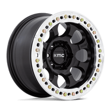 KMC KM237MD17856300 - Km237 Riot Beadlock 17X8.5 Satin Black With Machined Ring