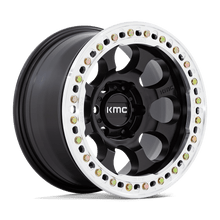 KMC KM237MD17855000 - Km237 Riot Beadlock 17X8.5 Satin Black With Machined Ring