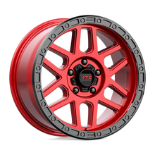 KMC KM54489050918 - Km544 Mesa 18X9 Candy Red With Black Lip