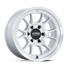 KMC KM729DX17856810N - Km729 Range 17X8.5 Gloss Silver With Machined Face