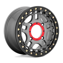KMC KS24047044438 - Ks240 Recon Beadlock 14X7 Gun Metal With Gloss Black Ring