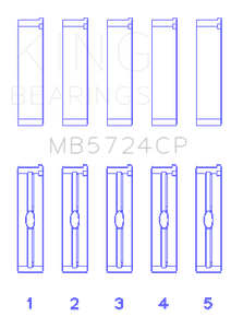 King Engine Bearings MB5724CP0.5 - General Motors Duramax Diesel (Size +0.50mm) Main Bearing Set