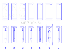 King Engine Bearings MB7009SI - King 89-15 Dodge Cummins Diesel 5.9L 6.7L Inline 6 Main Bearing Set - Size STD