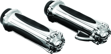 Kuryakyn 6297 - Premium Zombie Grips With Throttle Boss Throttle-By-Wire Chrome