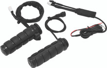 Kuryakyn 6472 - Heated ISO Grips Throttle-By-Wire Gloss Black