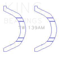King Engine Bearings TW139AM - King Nissan SR18/SR20 Thrust Washer Set