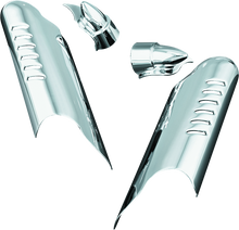 Kuryakyn 7768 - Lower Leg Deflector Shields 00-13 Touring Chrome