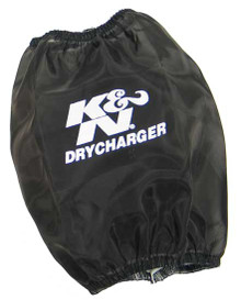 K&N RC-4630DK - Black DryCharger Round Tapered Air Filter Wrap 5.5in Base ID x 4.5in Top ID x 6.5in H