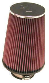 K&N RC-5106 - Universal ChromeRound Tapered Air Filter 3in Flange ID / 6in Base OD / 4.5in Top OD / 8in Height