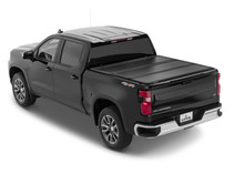 Leer 631300 - 19-25 Silverado/Sierra 3 Panel Hard Folding Tonneau Cover Truck Bed Topper 5 Foot 8 Inch With or Without MulitPro / Multiflex Tailgate Black