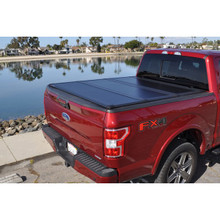 Leer 631404 - 04-25 Ford F-150 3 Panel Hard Folding Tonneau Cover Truck Bed Topper 5 Foot 6 Inch Black