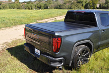 Leer 650286 - 16-22 Toyota Tacoma Flush Mount Hard Folding Tonneau Cover Truck Bed Topper 5 Foot 2 Inch With Track Black