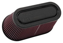 K&N RP-5182 - Filter Univ Air Filter Carb Fib T/B 3-1/2in FLG OD / 12x6in B / 9-15/16x3-15/16in T / 6in H