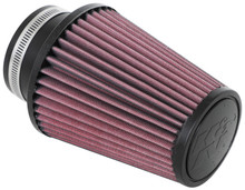 K&N RU-1039 - Universal Clamp-On Air Filter 3in Flange ID x 5in Base OD x 3.5in Top OD x 6in Height