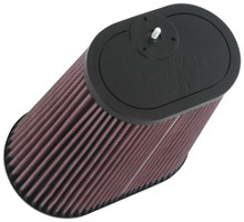 K&N RU-1012 - Universal Clamp-On Air Filter 3-1/8in Dual FLG  8-7/8in X 5-3/16 B 6-1/4in X 4IN T, 9inH W/STUD