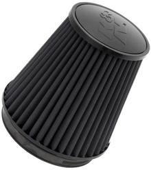 K&N RU-3101HBK - Universal Rubber Filter Round Tapered 6in Flange ID x 7.5in Base OD x 5.25in Top OD x 8in Height