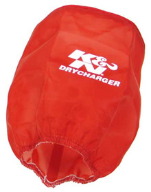 K&N RX-4730DR - Drycharger Air Filter Wrap Red 6in Base ID x 5in Top ID x 6.5in Height