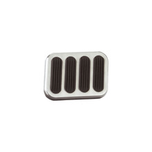Lokar BFG-6013 - Pedal Pad - XL - Brake - 3-3/4 in Wide x 2-3/4 in Tall - Rubber Pads - Aluminum - Brushed - Universal - Each