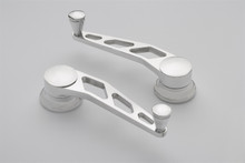 Lokar IDH-2015 - Window Crank - 1/2 in Square Spline - Aluminum - Polished - Ford / GM - Pair