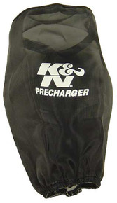K&N YA-4350PK - Precharger Air Filter Wrap Round Straight Black 3.625in ID x 9in H