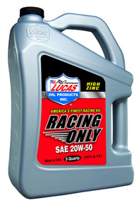 Lucas Oil Products LUC10621 - SAE 20w50 Racing Oil 5 Quart Bottle