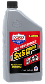 Lucas Oil Products LUC11200 - Synthetic 0w40 SXS Oil 1 Quart