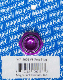 Magnafuel MP-3001 - Fitting - Plug - 8 AN - O-Ring - Hex Head - Aluminum - Purple Anodized - Each