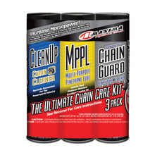 Maxima 70-779203 - Synthetic Chain Guard Ultimate Chain Care Combo Kit - 3-Pack (Aerosol)