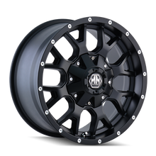 Mayhem 8015-7952MB - 8015 Warrior 17x9 / 5x127 BP / -12mm Offset / 87mm Hub Matte Black Wheel