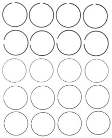 Mahle 41558CP - Rings Chevy GEO 98 1.6L in6inEng 89-92 Chrome Ring Set