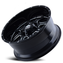 Mayhem 8100-22137M - Offroad Wheels Monstir 8100 GB 22x10 Milled Spokes Black -19 Off Set 6 Lug 4.75 BSM 106 Bore Cast Aluminum